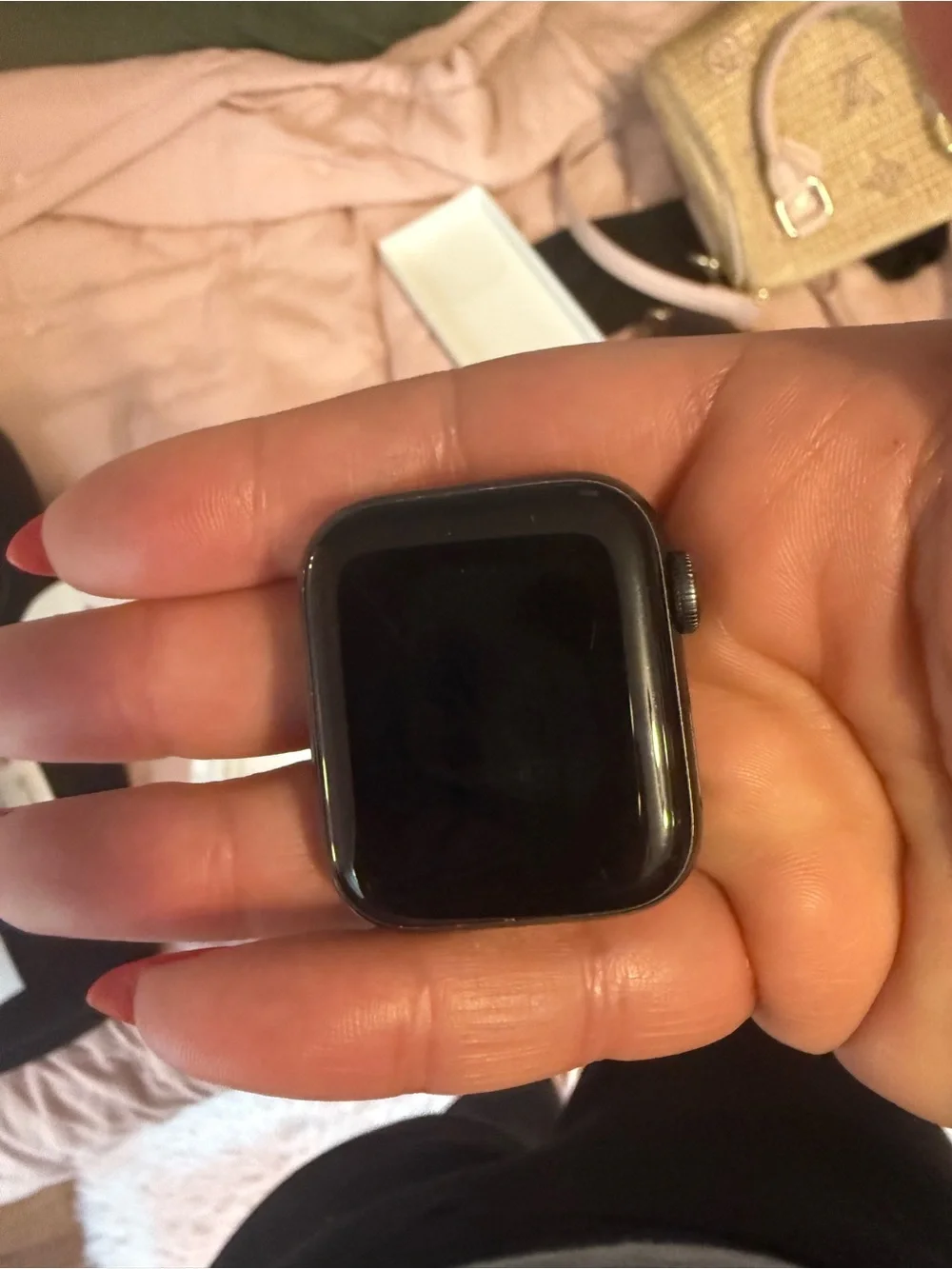 Black Apple Watch Series 10 42MM w: M/L Sport Band - Classic Silicone Strap